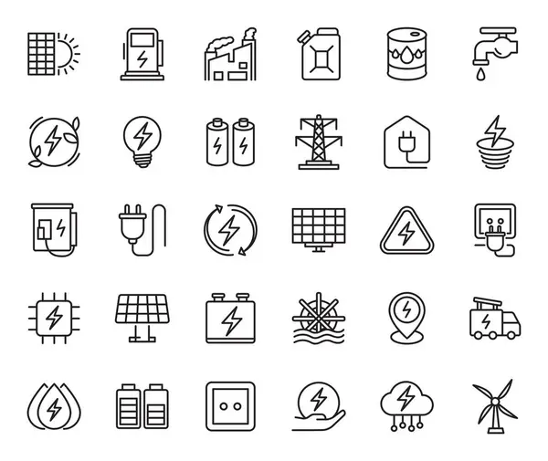 Enerji ve Güç Vektörü İllüstrasyonu, Basit Tasarım