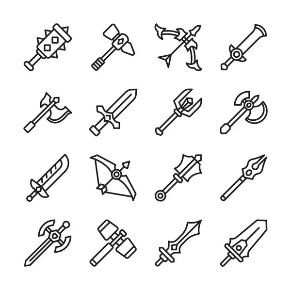 Fantezi Silah Vektörü İllüstrasyonu, Basit Tasarım