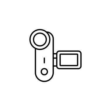 Elektronik sigara ikonu vektörü. İnce çizgi işareti. izole edilmiş sınır sembolü çizimi