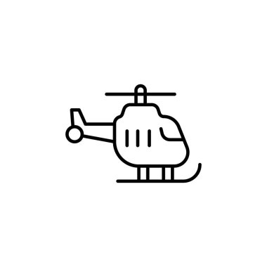 Helikopter simgesi vektör illüstrasyonu