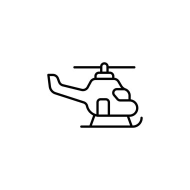 helikopter vektörü ince çizgi simgesi