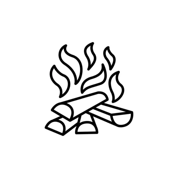 Şenlik ateşi siyah ikonu, izole edilmiş ateş konsepti. vektör ateşi işareti, sembol