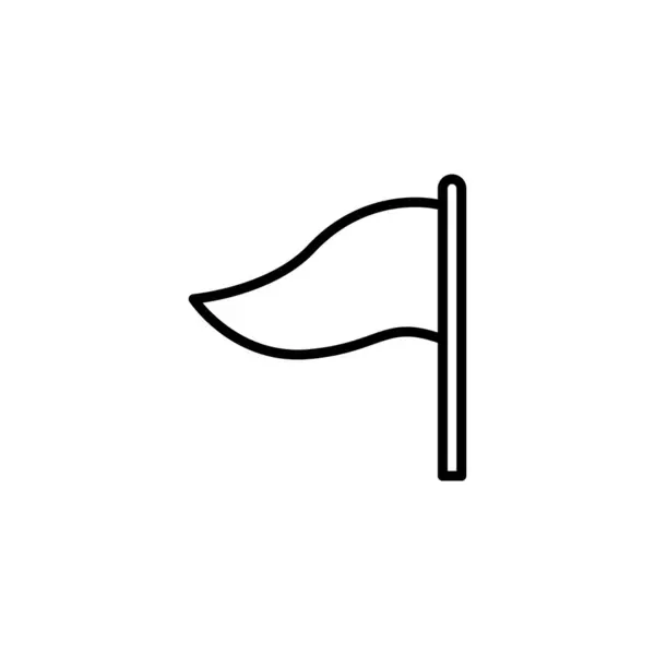 Bayrak İnce Satır Vektörü Simgesi