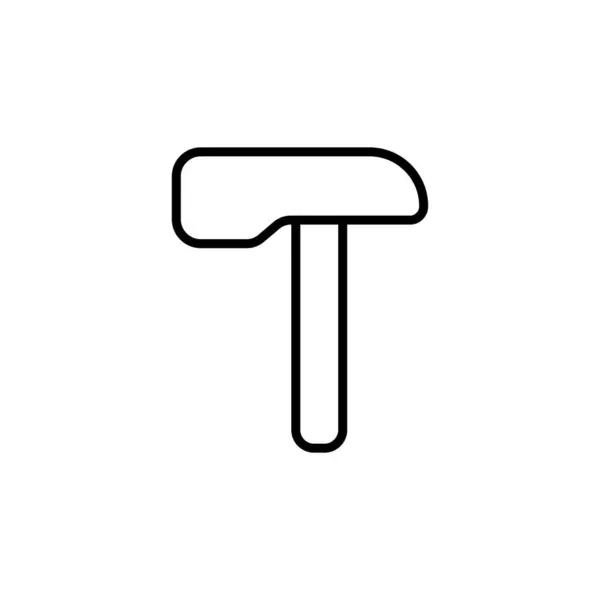 Çekiç simgesi vektör işareti ve beyaz arkaplanda izole edilmiş sembol, n