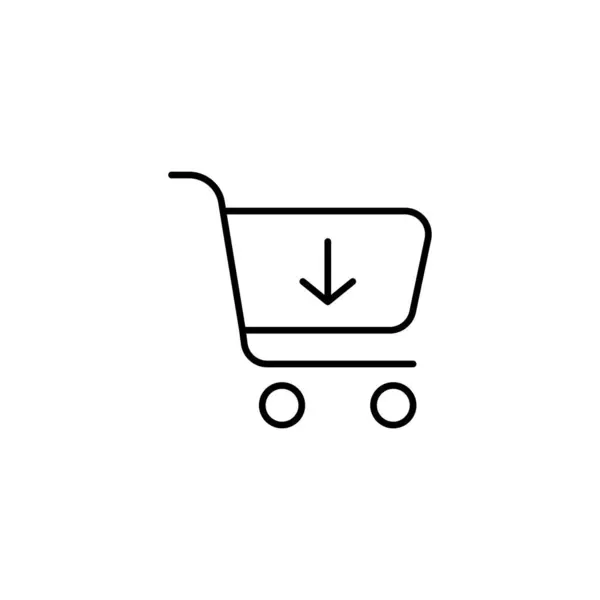 Sepet simgesi vektör çizim şablonu