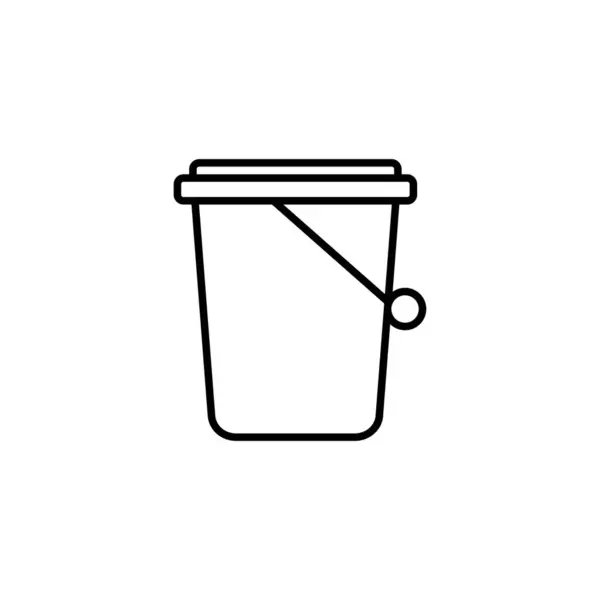 Çöp kutusunun vektör illüstrasyonu, çöp kutusu simgesi beyaz arkaplanda izole edildi