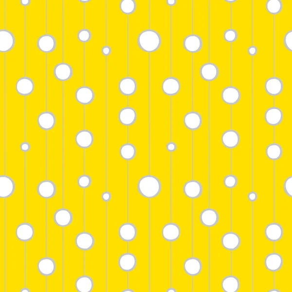 ラインのシームレスなパターンの円 モダンなスタイリッシュなテクスチャ 黄色とホワイト — ストック写真