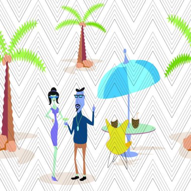 Kusursuz desen. Modern stil soyut doku. Tekrarlanan geometrik fayanslar