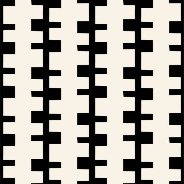 Vector seamless pattern geometric pattern with horizontal indents.Textile design or decorative arts clipart