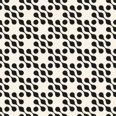 Çapraz dalgalı nokta elementleriyle vektör geometrik kusursuz desen