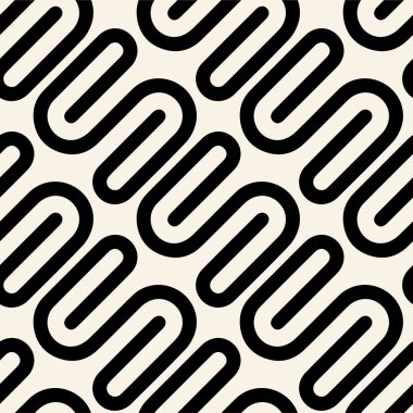 Birbirine dolanmış oval vektör geometrik deseni