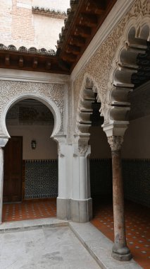 Tordesillas 'taki Santa Carla Manastırı' nda mimari bir detay. Mudejar mimarisi en iyi durumda..
