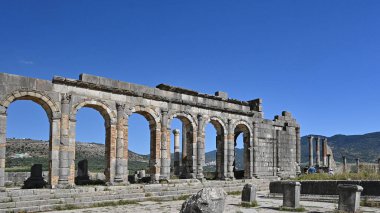 Berberi-Roma şehri Volubilis, Fas. İ.Ö. 3. yüzyıldan kalma..