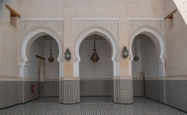 Moulay İsmail anıtından Fas fayans ve mimarisi