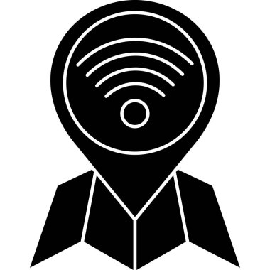 kablosuz sinyal simgesi. Basit resimleme