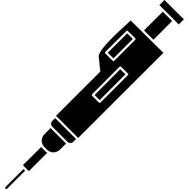 Beyaz arkaplandaki şırınga simgesinin vektör illüstrasyonuName