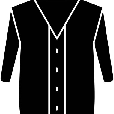 moda gömleği simgesi, vektör illüstrasyonu