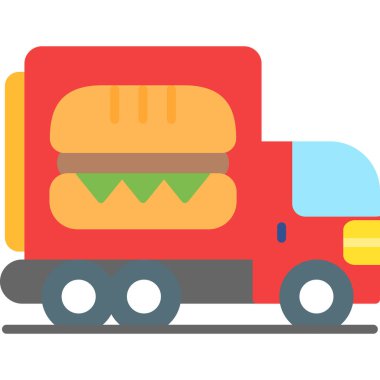 kamyon vektör simgesi modern basit vektör illüstrasyonu