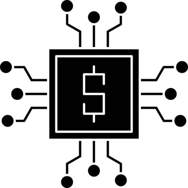 Devre kartı simgesi. vektör illüstrasyonu