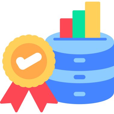 istatistik simgesi vektör illüstrasyonlu grafik