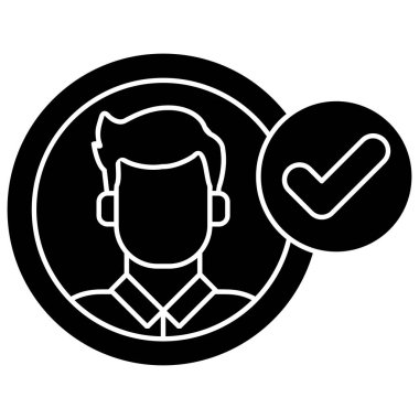 Kalp simgesi olan bir adamın vektör çizimi