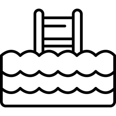 Su tankı ikonu ana hat vektörü. tank