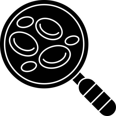 Büyüteçin siyah beyaz simgesinin vektör çizimi