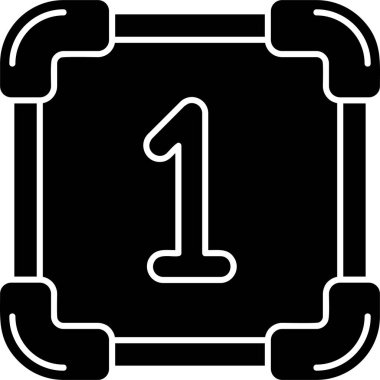 number one icon vector illustration
