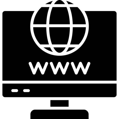 Web tasarımı ve küresel ağ vektör simgesi.