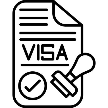 belge vize simgesi, vektör illüstrasyonu