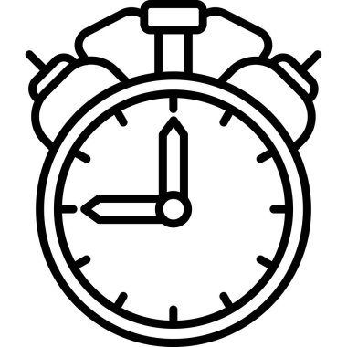 Saat simgesi vektör illüstrasyonu