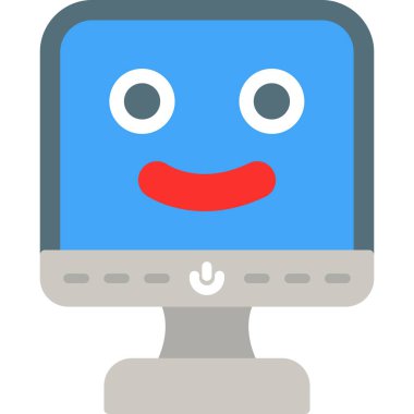 robot. Web simgesi basit illüstrasyon