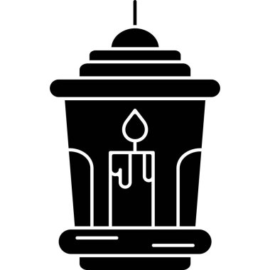 Mum ışığı ikonu. Beyaz arkaplanda izole edilmiş web tasarımı için mum ışığı vektör simgesinin basit çizimi