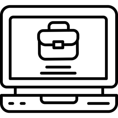 dizüstü bilgisayar web simgesi, basit vektör illüstrasyonu beyaz arkaplanda izole edildi