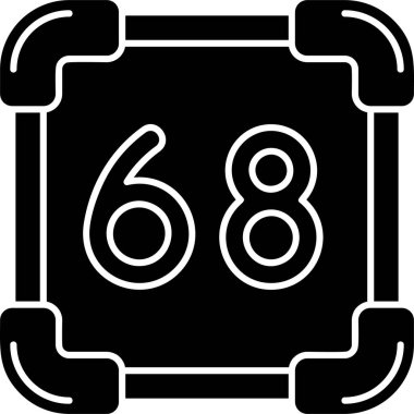 866 simgesi, vektör illüstrasyonu