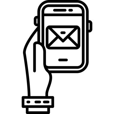 e-posta simgesi ana hat biçiminde