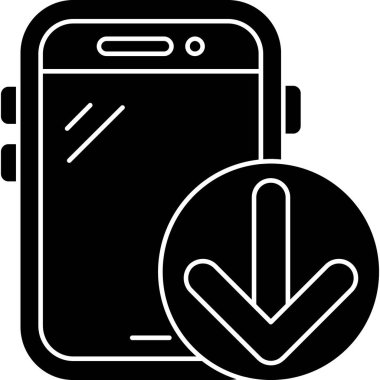 Akıllı telefon simgesinin vektör illüstrasyonu