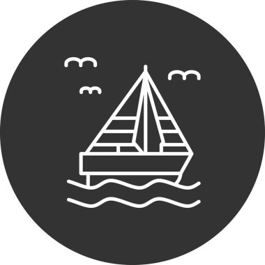 Tekne simgesinin vektör illüstrasyonu