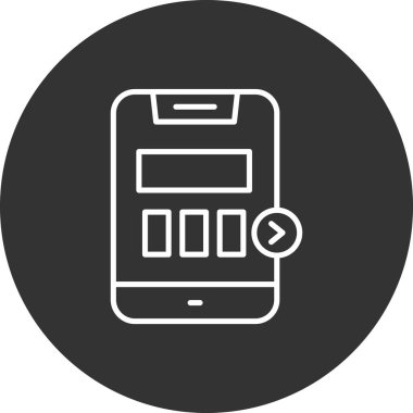 Mobil simgenin vektör illüstrasyonu