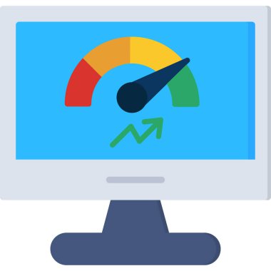 Oklu bilgisayar. vektör illüstrasyonu