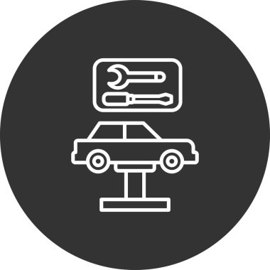 araba simgesi vektör illüstrasyonu