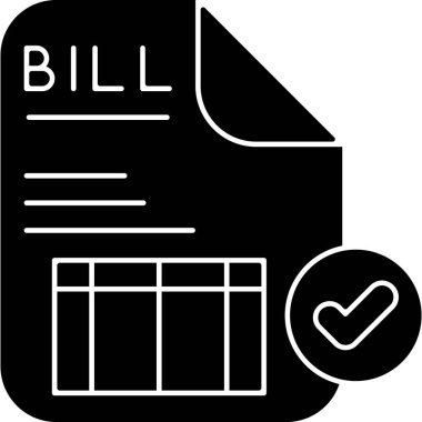 belge simgesi, illüstrasyon ve vektör işareti beyaz arkaplanda izole edildi