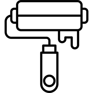 boya silindiri simgesi, vektör illüstrasyonu