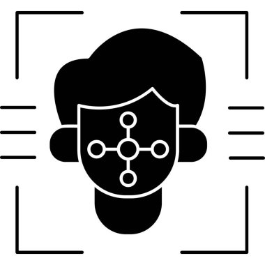 Bir yüz simgesinin vektör illüstrasyonu