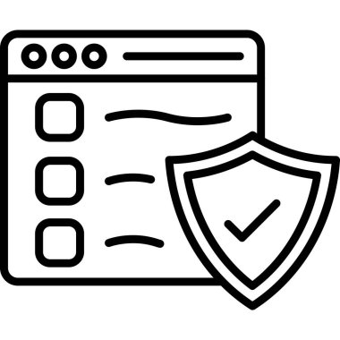 Kontrol listesi simgesi, vektör illüstrasyonu