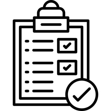 Kontrol listesi. Web simgesi basit illüstrasyon