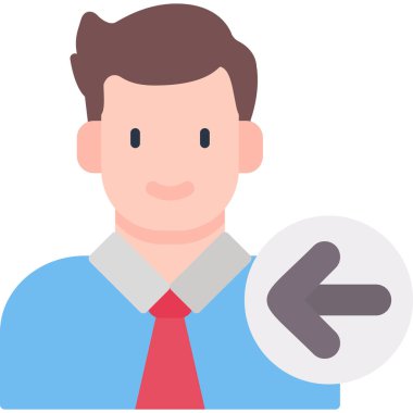 Beyaz arka plan, vektör, illüstrasyon izole iş adamı düz simgesi