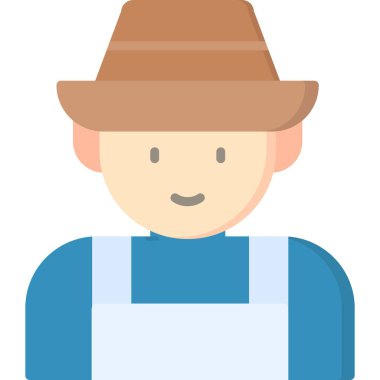 çiftçi erkek karakter simgesi