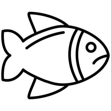 Balık. Web simgesi basit illüstrasyon