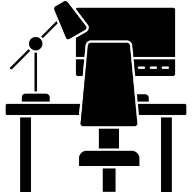 ofis tablosu ve bilgisayar vektör simgesi